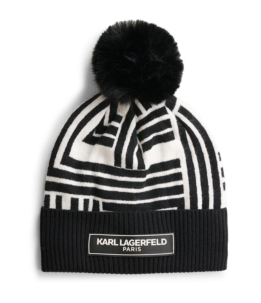 Karl Lagerfeld Paris ART DECO POM BEANIE 1