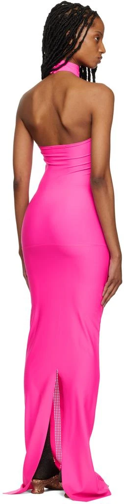 FAL-ASH Pink Lasercut Maxi Dress 3