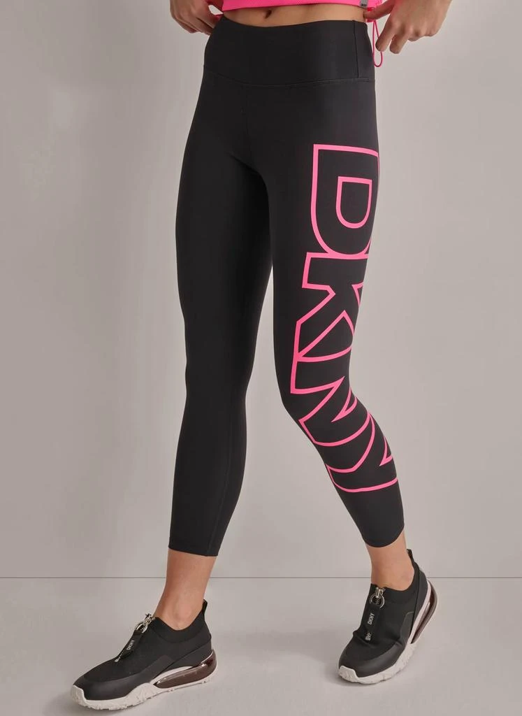 DKNY HIGH WAIST 7/8 EXPLODED LOGO LEGGINGS 1