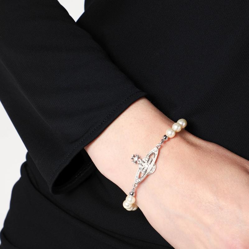 Vivienne Westwood Mini Bas Relief Bracelet Platinum