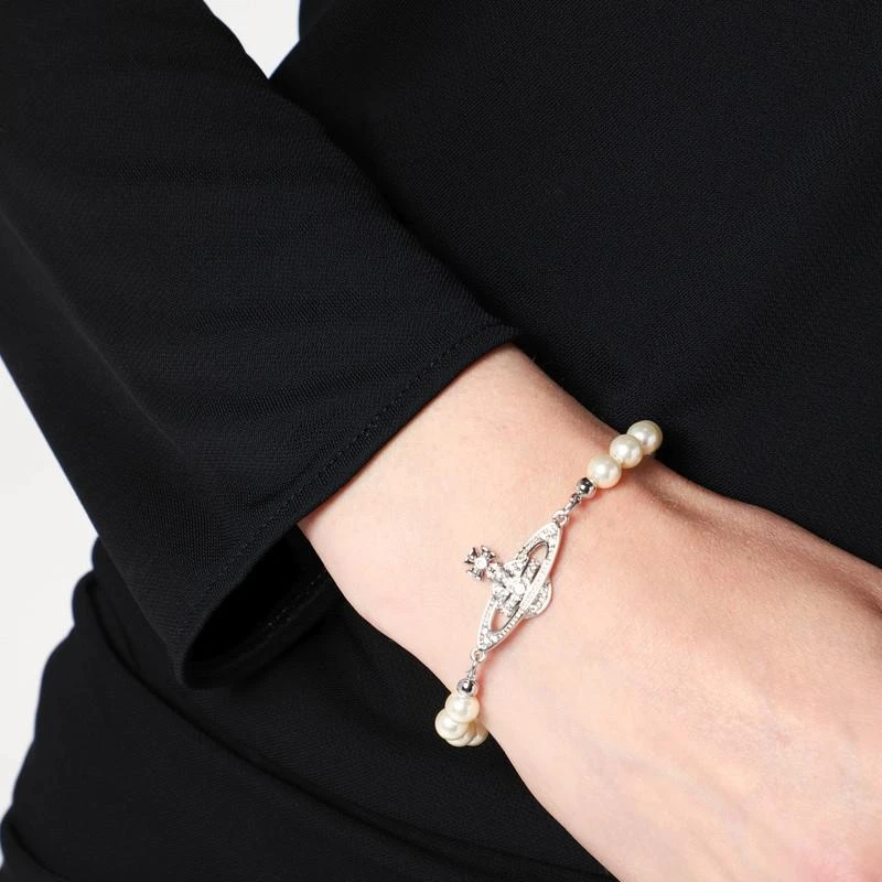 Vivienne Westwood Mini Bas Relief Bracelet Platinum 2