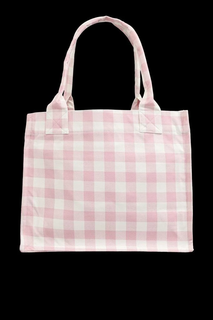 Ganni Ganni Checked Top Handle Tote Bag 2