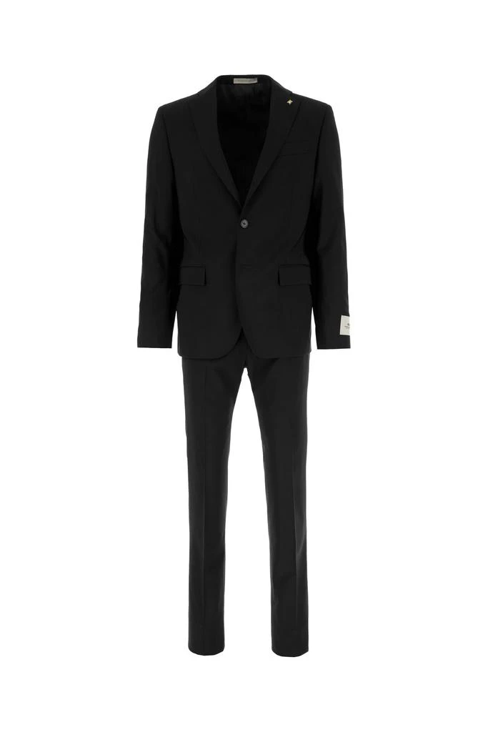 Corneliani Black Stretch Wool Suit 1