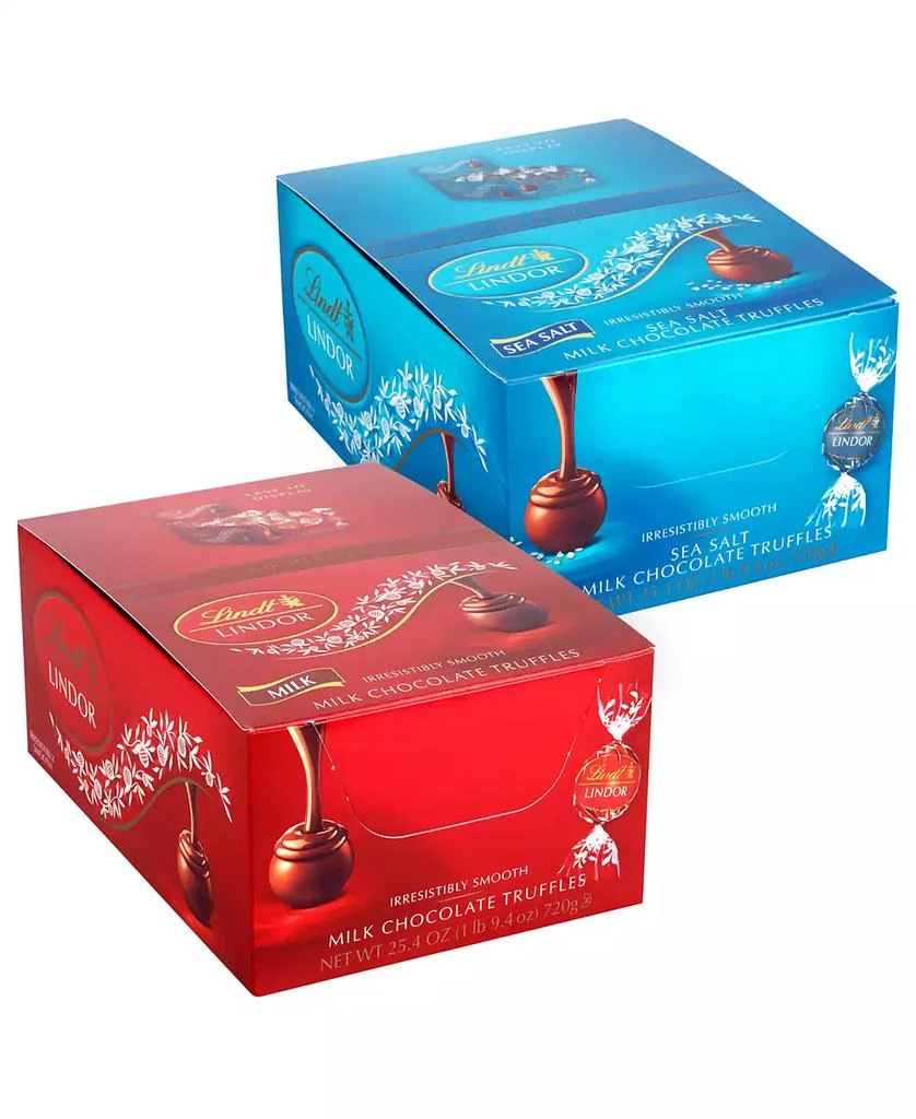 LINDT Truffles Milk Chocolate Sea Salt and Milk Chocolate