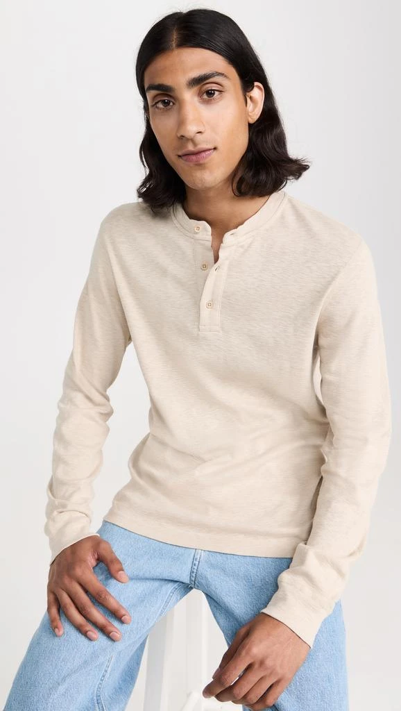 REIGNING CHAMP 1x1 Slub Long Sleeve Henley 1