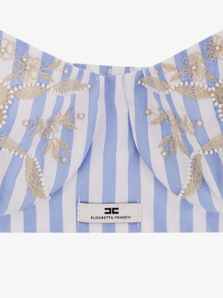 ELISABETTA FRANCHI Beha striped cotton top 3