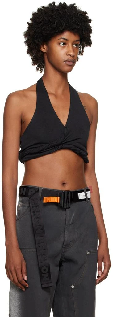 Heron Preston Black Twisted Scarf Tank Top 2