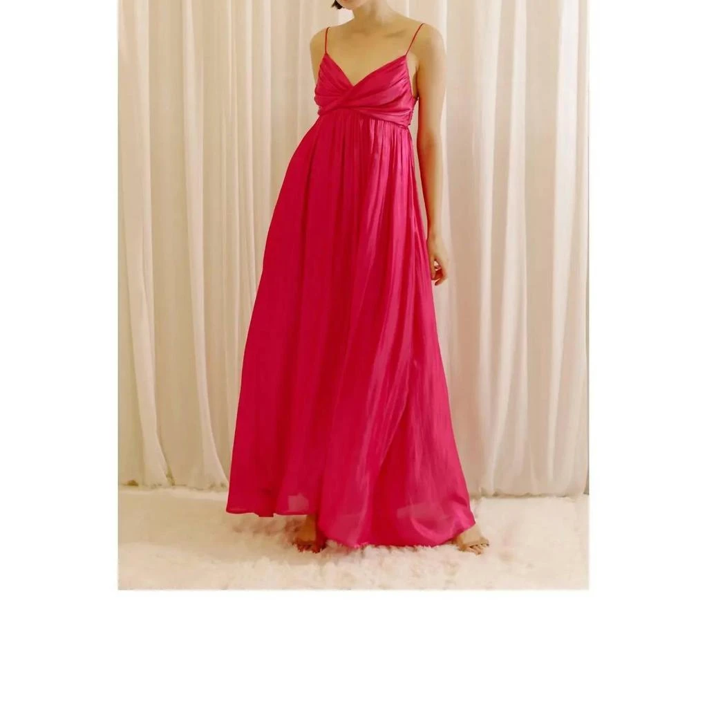 Satin & Crepe Maxi Dress  On Sale Now with Up to 36% Off | Discover  Exclusive Deals & Savings at BeyondStyle  Authentic Storia women > dresses  > maxi|1523668966|clothing|dresses|maxi|om|pink|polyester|solid|women with  Limited-Time