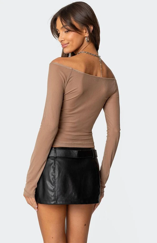 Edikted Lilyan Rhinestone Sheer Mesh Top 5