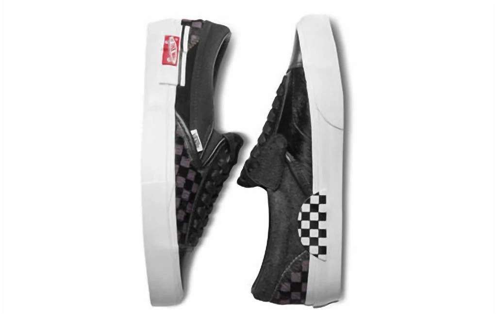 Vans Men's Slip-On Cap Lx Slip-On Shoe In Black/white 5