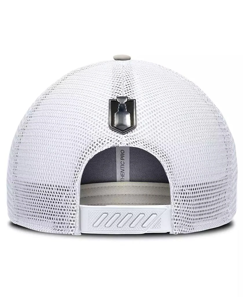 Fanatics Men's Gray/White Edmonton Oilers 2025 NHL Western Conference Champions Locker Room Adjustable Hat 4