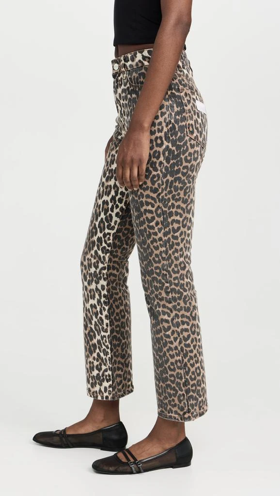 Ganni Print Denim Betzy Cropped Jeans 3