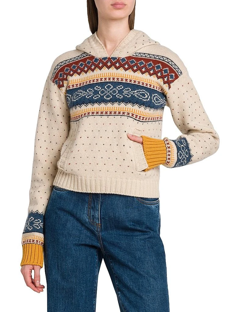 ETRO Fair Isle-Style Wool Hoodie 6