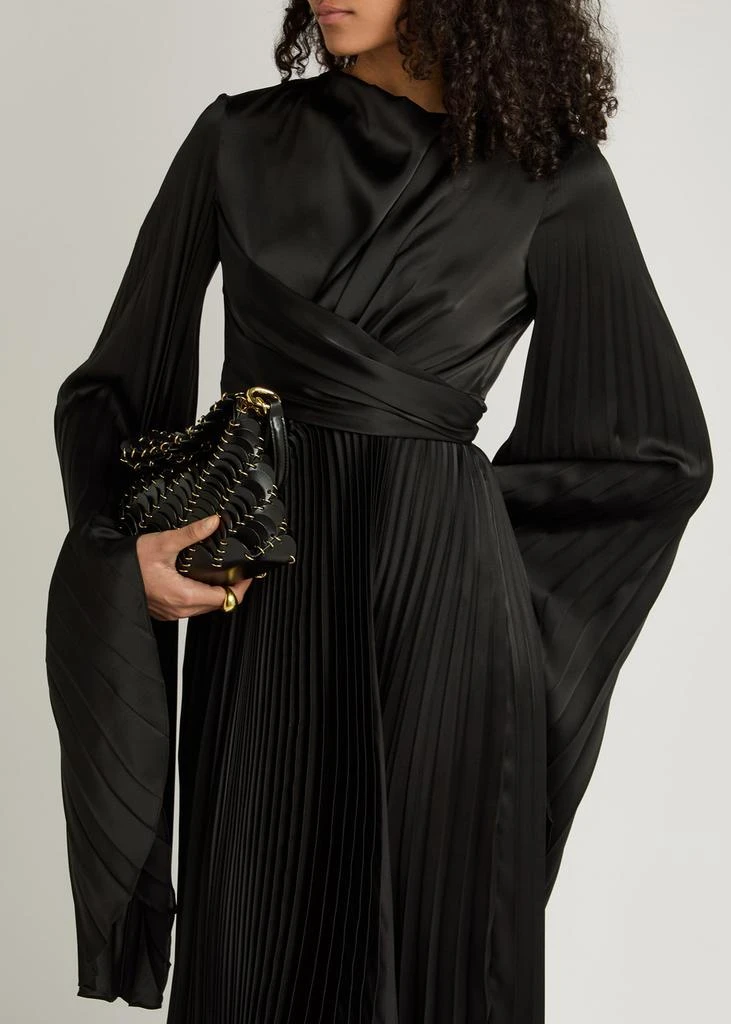 A.W.A.K.E MODE Pleated wrap-effect satin midi dress 5