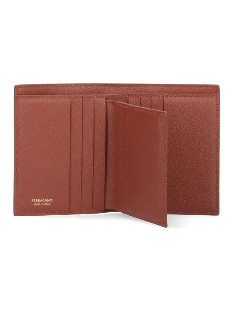 Salvatore Ferragamo Gancini' Bi-Fold Wallet – Brown 2