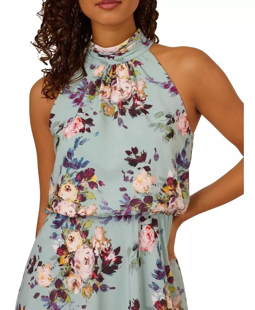 Adrianna Papell Women's Halter Chiffon Midi Dress 5