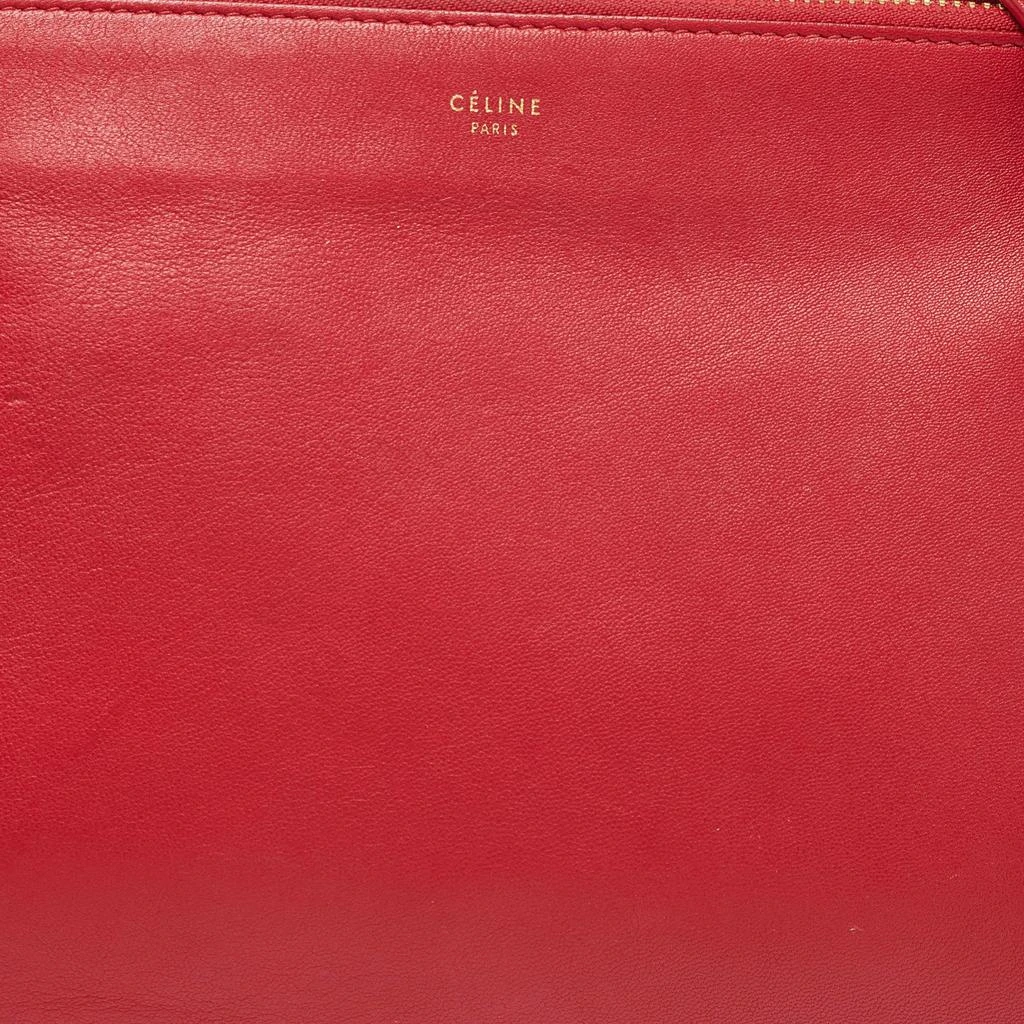 Celine Celine Red Leather Large Trio Zip Crossbody Bag 6