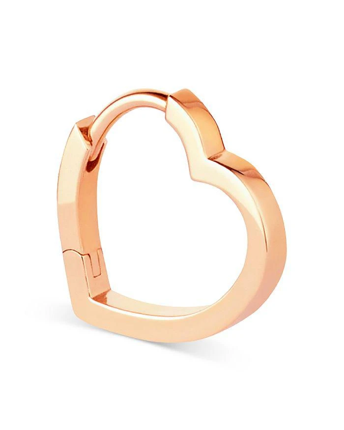 Repossi 18K Rose Gold Antifer Polished Heart Single Hoop Earring