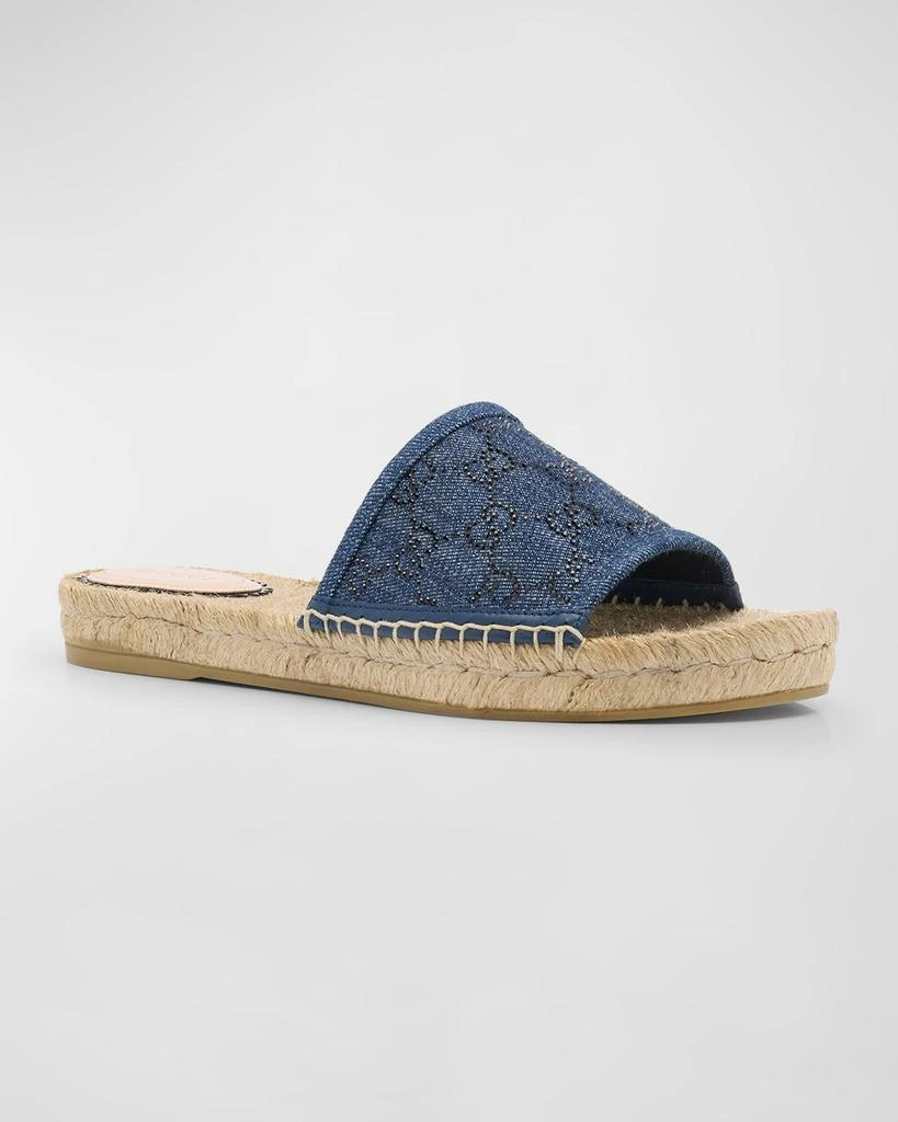 Gucci Pilar GG Denim Espadrille Sandals 2