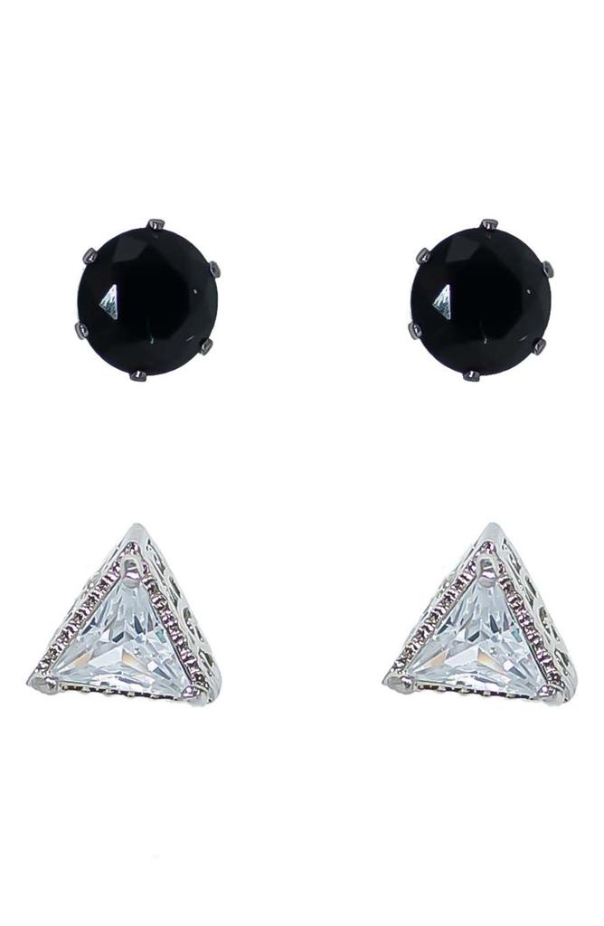 AMERICAN EXCHANGE Crystal Stud Earrings - Set of 2