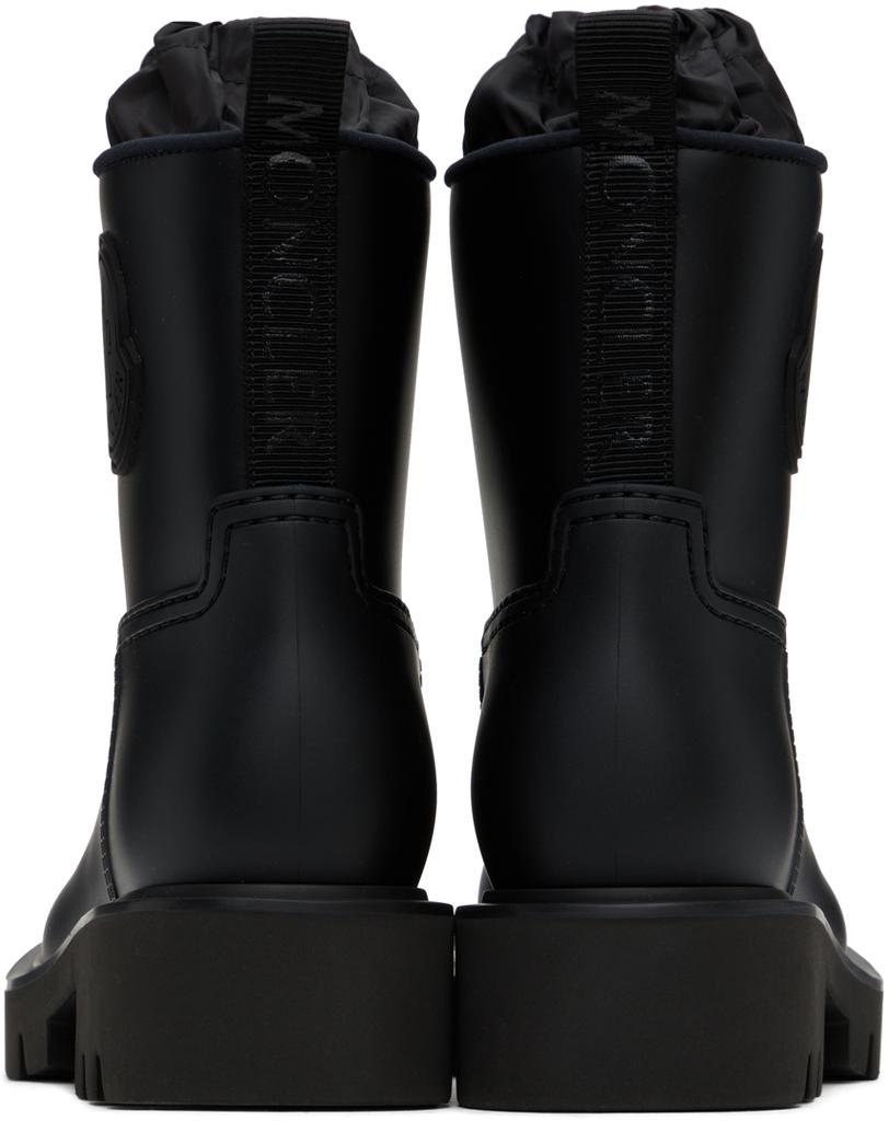 Moncler Black Kickstream Rain Boots