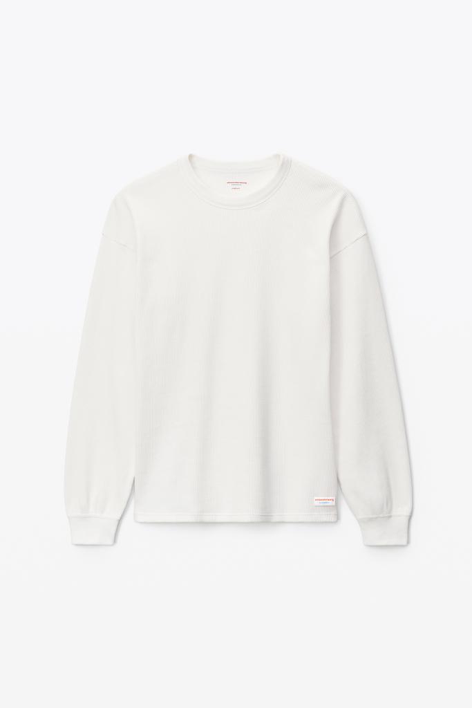 Alexander Wang UNISEX LONG SLEEVE IN COTTON WAFFLE THERMAL