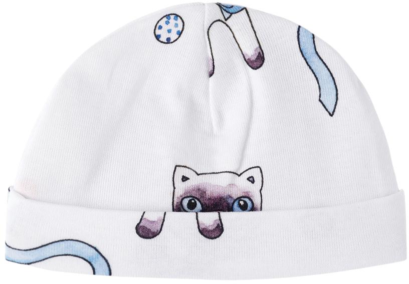 Mini Rodini Baby White Siamese Cat Beanie