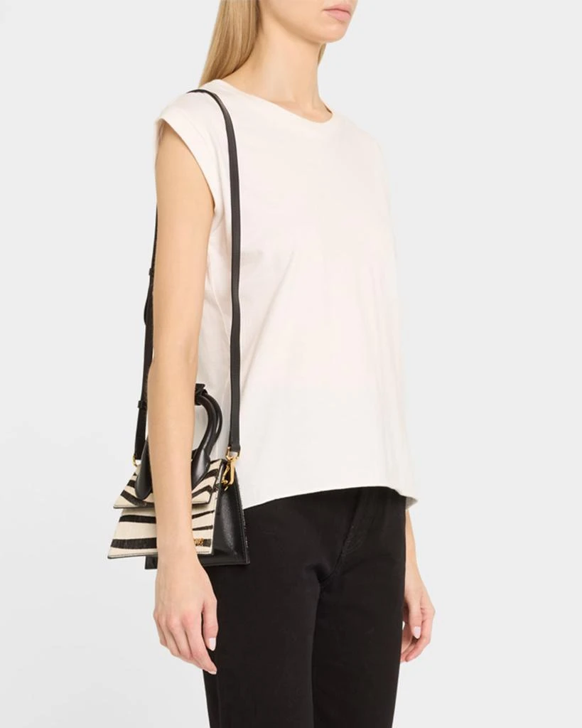 Jacquemus Le Chiquito Noeud Zebra Printed Leather Top-Handle Bag 6