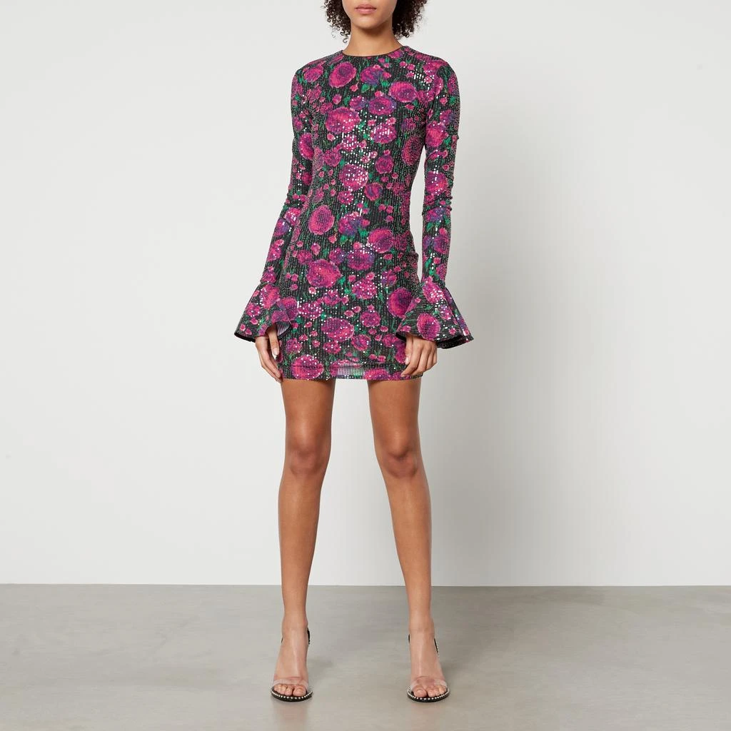 ROTATE Birger Christensen Rotate Birger Christensen Open-Back Sequinned Satin Dress 3