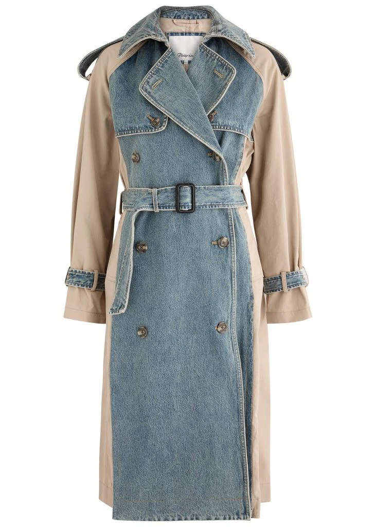 3.1 Phillip Lim Panelled denim and cotton trench coat 6