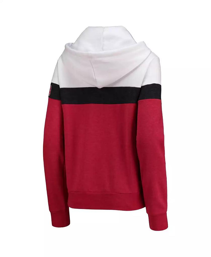 5th & Ocean Women's White Atlanta United FC Fleece Colorblock Full-Zip Hoodie Jacket