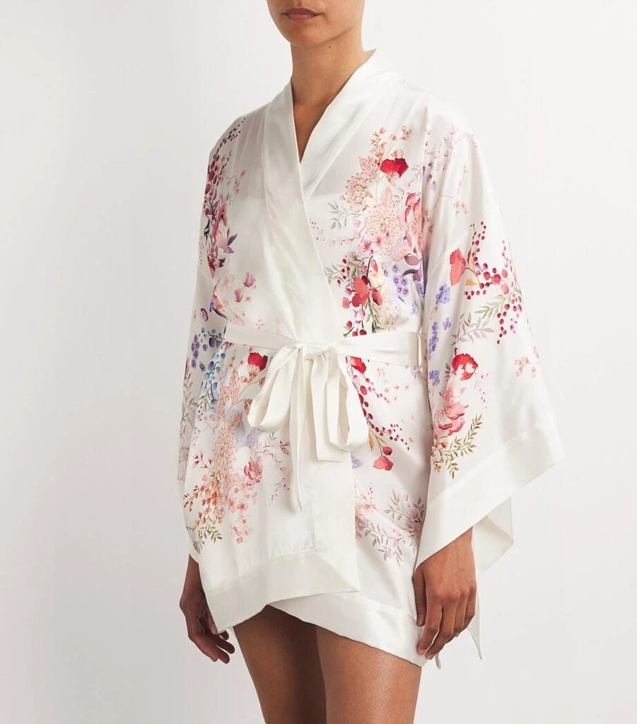 MENG Silk-Satin Floral Kimono 2