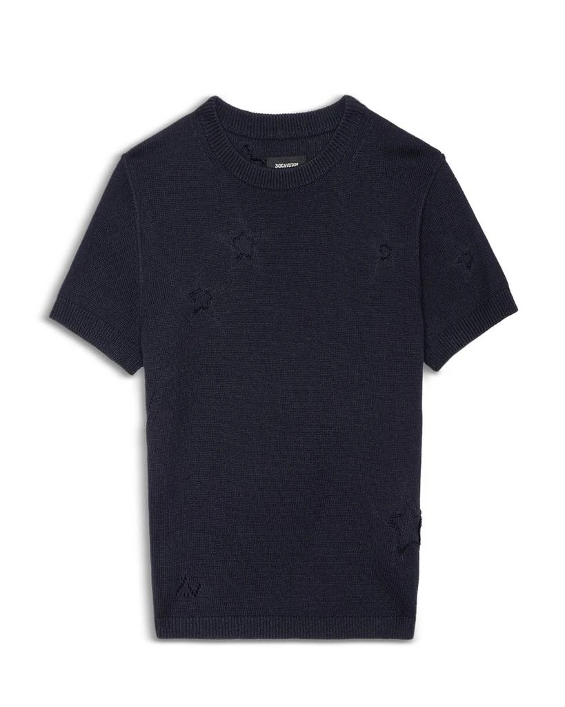 ZADIG & VOLTAIRE Bully Seco Stars Silk and Cashmere Sweater 7