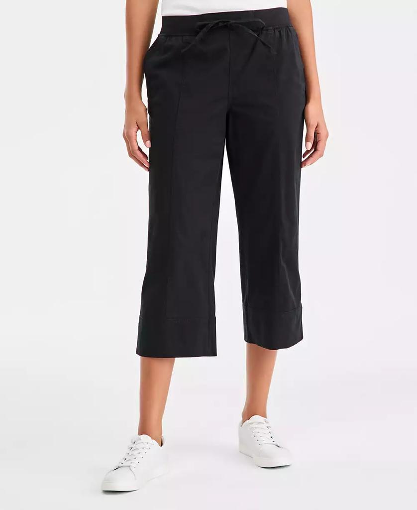 Style & Co Petite Drawstring Cuff Capri Pants