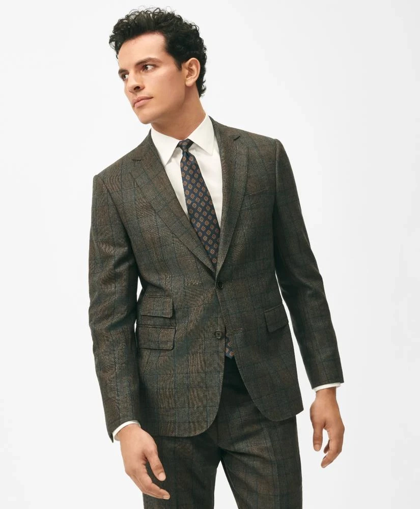 Brooks Brothers Slim Fit Wool Cashmere Checked 1818 Suit 3