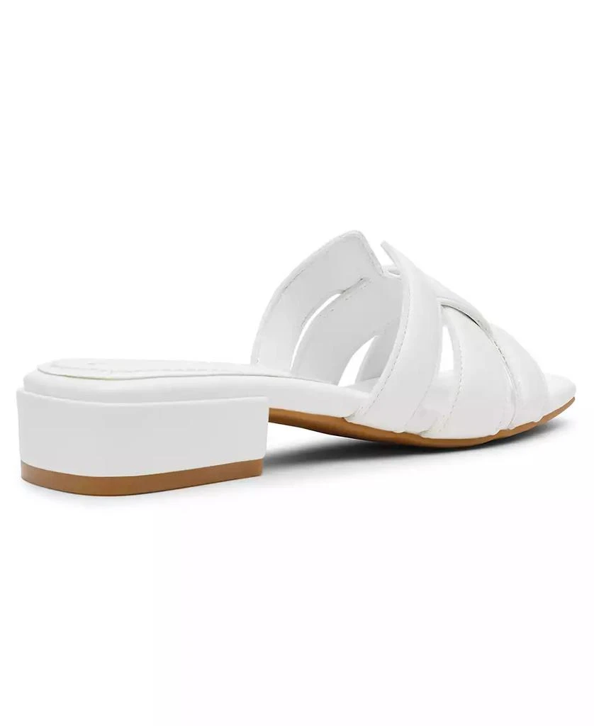 Anne Klein Women's Loyal Square Toe Slide Flat Sandals 7
