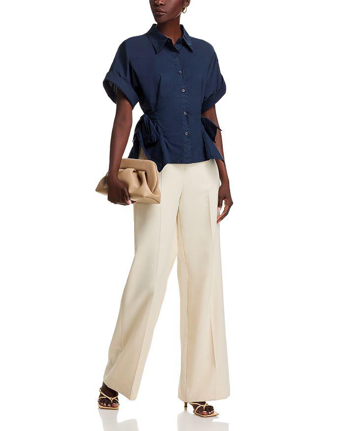 Gracia Bow Detail Short Sleeve Shirt