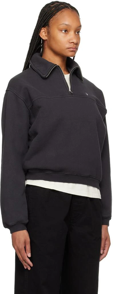 STUSSY Black Half-Zip Sweatshirt 2