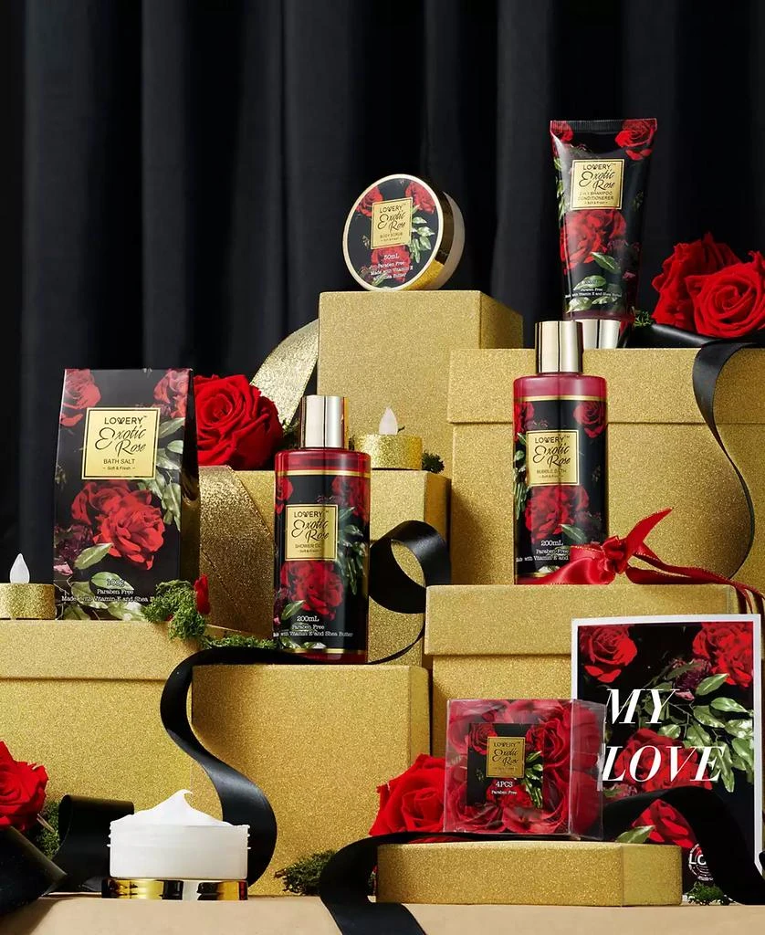 Lovery Exotic Rose Spa Gift Basket, Self Care Gift, Bath and Body Care Gift Set, Relaxing Stress Relief Gift, 13 Piece 4