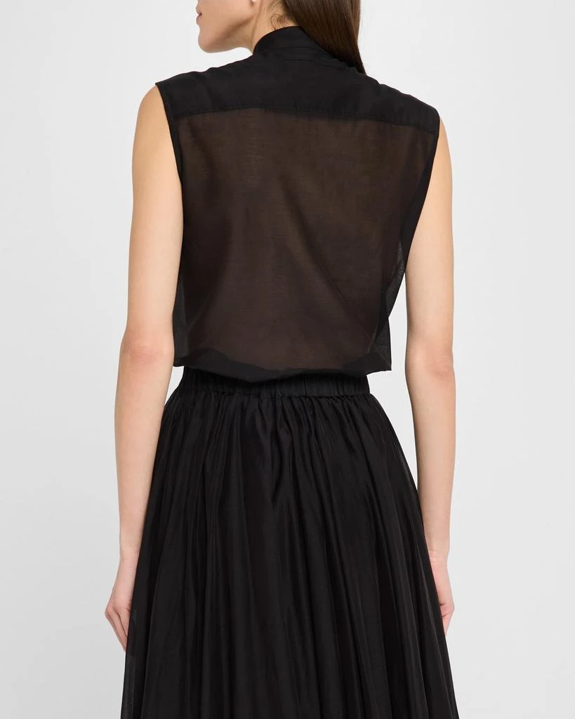 CO Sleeveless Pintuck Tuxedo Shirt 3