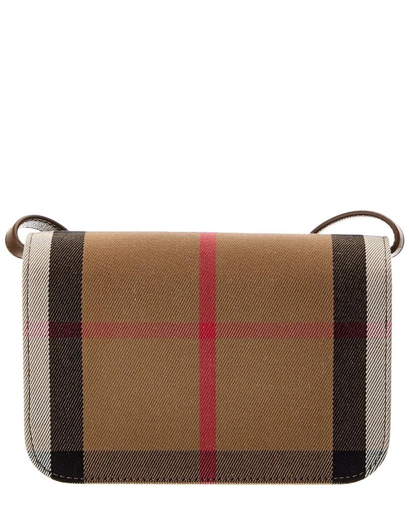 Burberry Check Canvas 
Leather Shoulder Bag 2