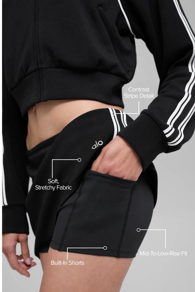 Alo Track Star Mini Skirt - Burgundy 2