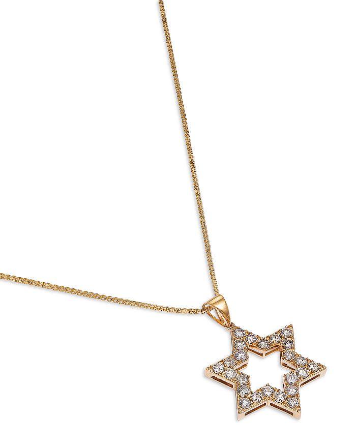 Bloomingdale's Men's Diamond Star of David Pendant Necklace in 14K Yellow Gold, 1.35 ct. t.w.