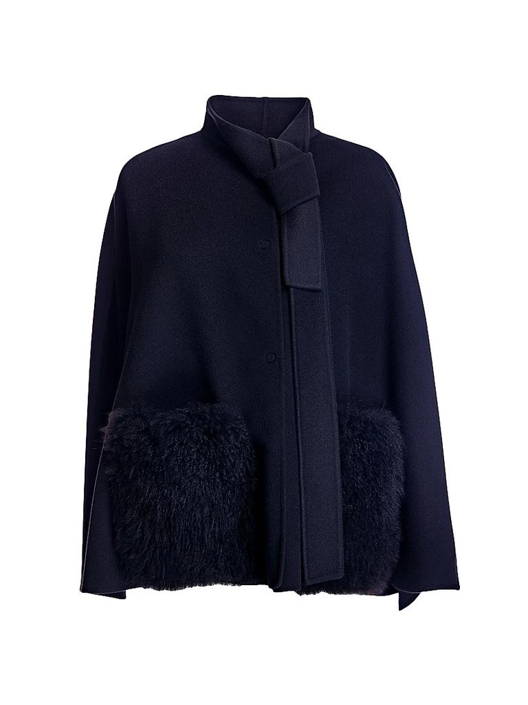 Maximilian Loro Piana Cashmere Cape with Cashmere Fur Pockets 1