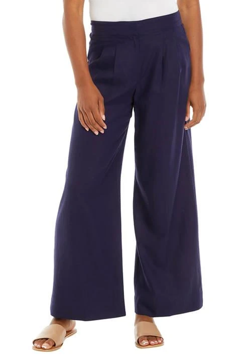 philosophy Womens Wide Leg Linen Pants 1