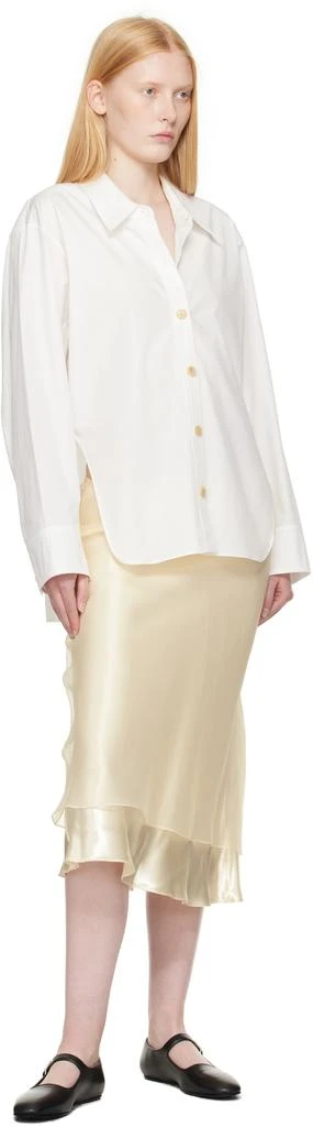 Khaite Beige Monina Midi Skirt 4