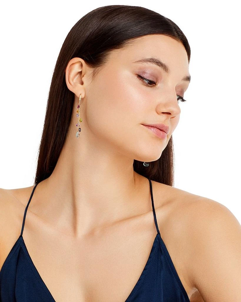 Marco Bicego 18K Yellow Gold Paradise Mixed Gemstone Drop Earrings 2