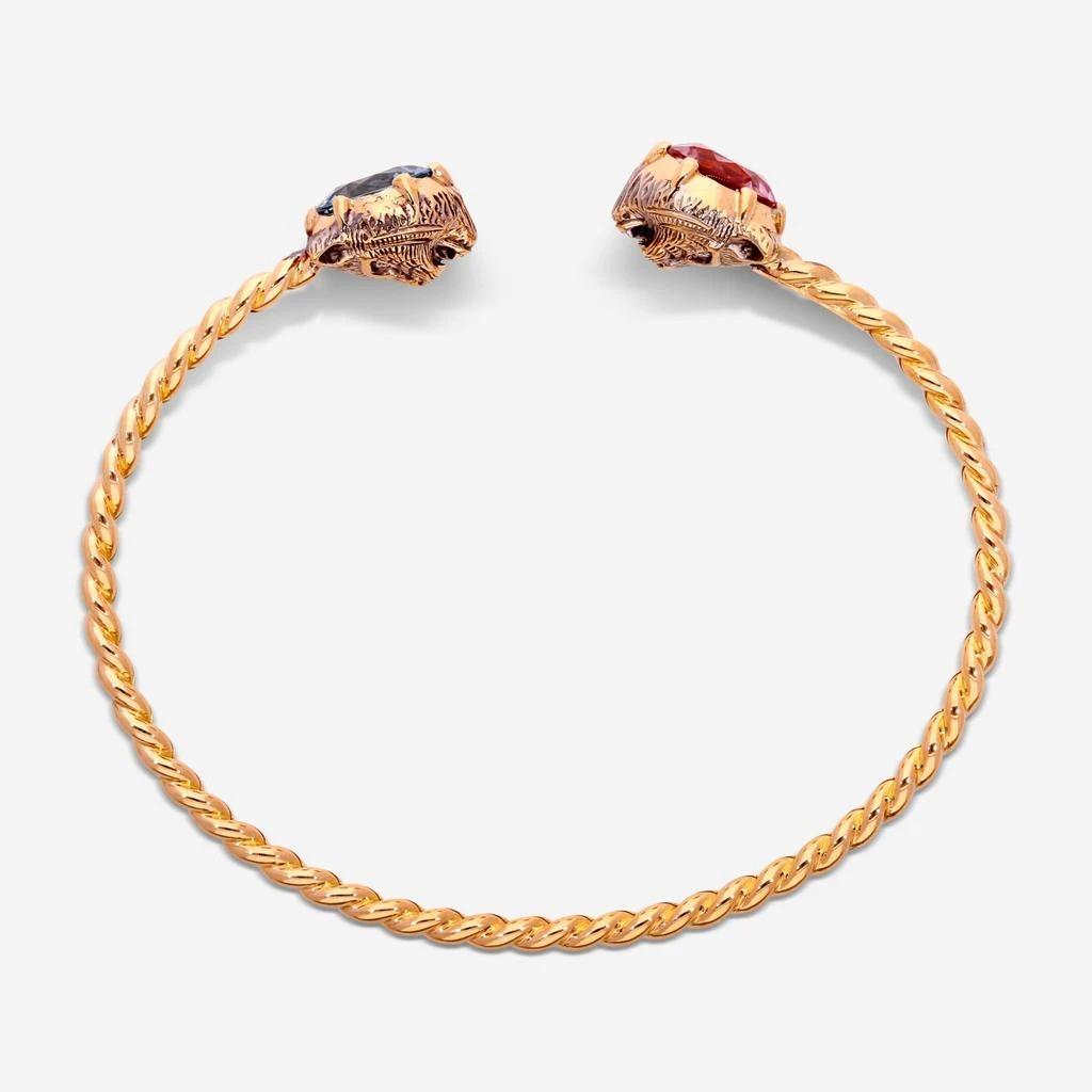 Gucci Gucci Le Marche des Merveilles Aged Yellow Gold Acquamarine, Tourmaline Bangle Bracelet YBA526300002 3