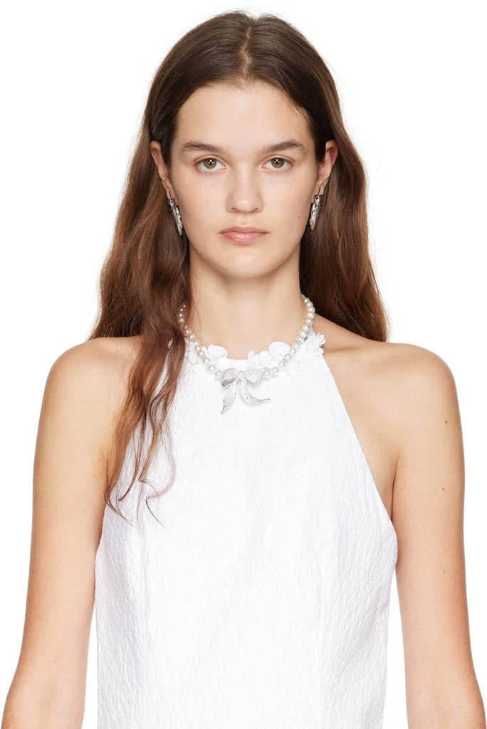 Shushu/Tong Silver YVMIN Edition Bowknot Sharp Feather Earrings 3