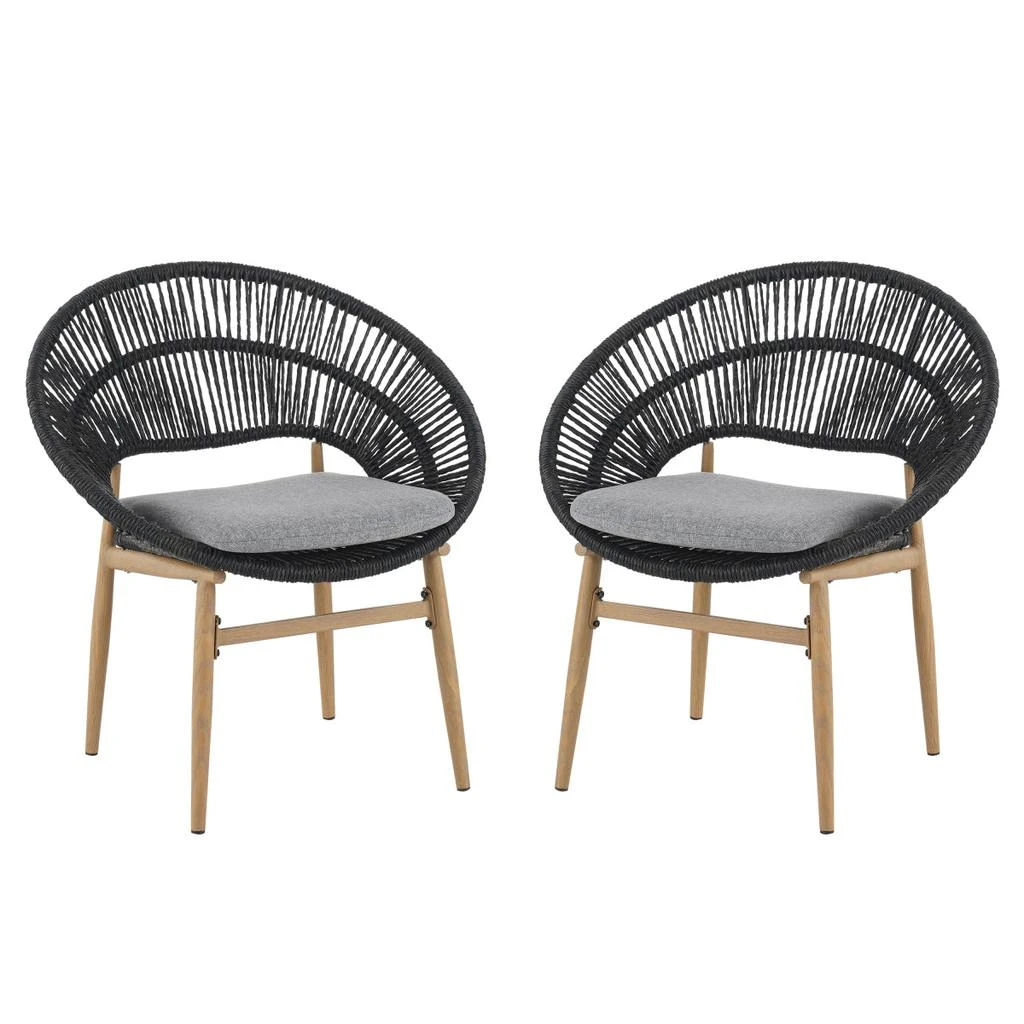 Streamdale Furniture Streamdale Modern Outdoor Dining Chairs with Teak Legs
Gray Wicker 2
